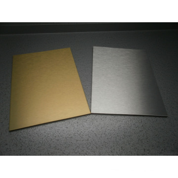 Brushed Golden / Silver PVDF Coated Aluminum Composite Panel ACP / Acm